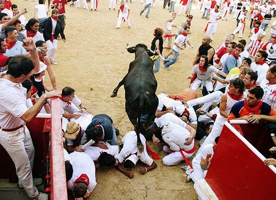 Tpica imagen de los San Fermines